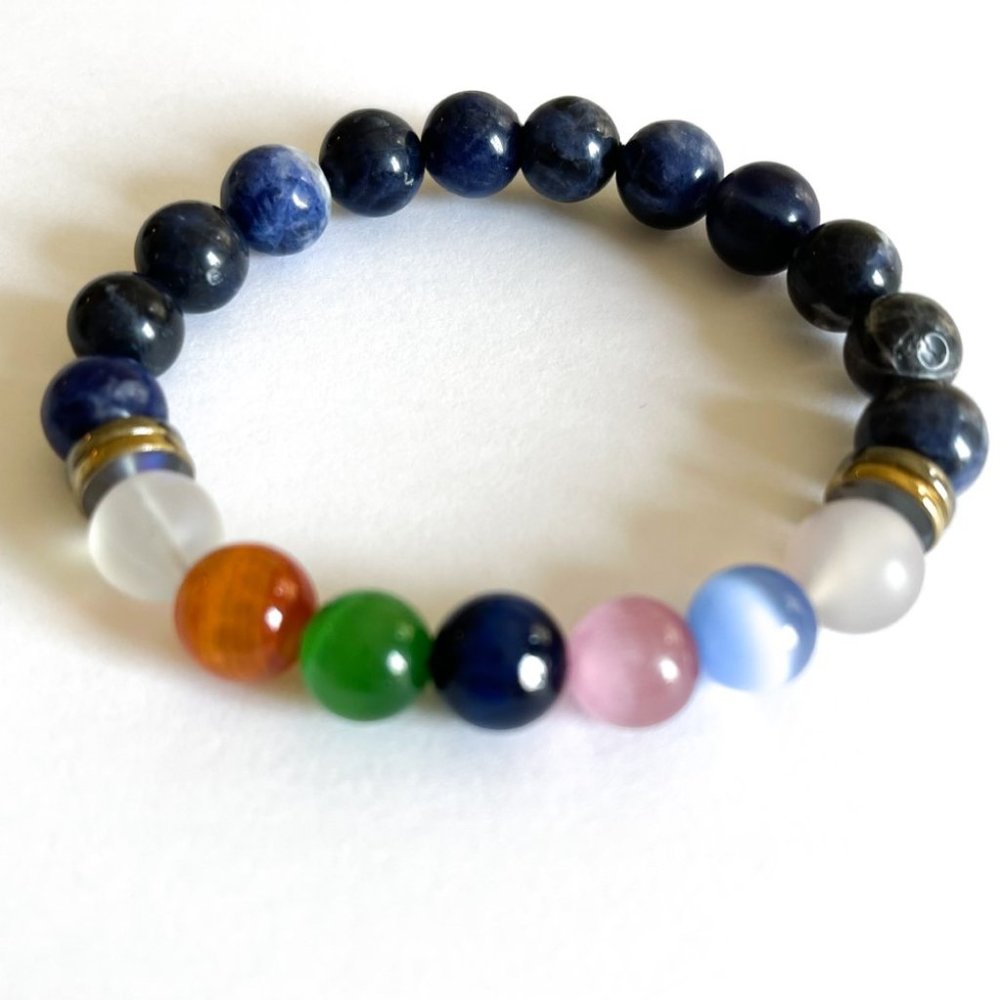 10mm Chakra Sodalite Beaded Stretch Bracelet